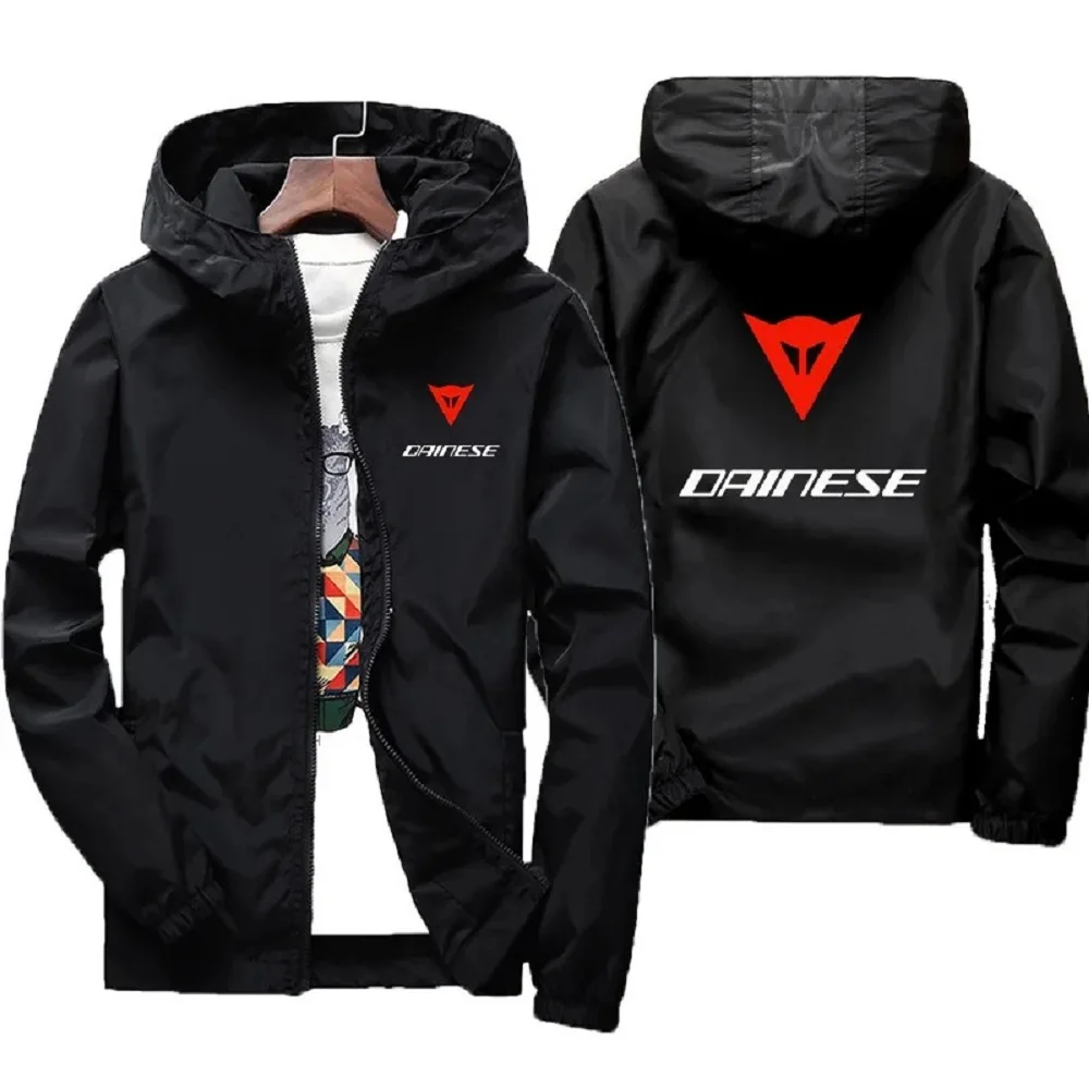 Mens hooded motorcycle jacket highquality casual windproof suitable for outdoor sports spring and autumnseasonscoat hiking