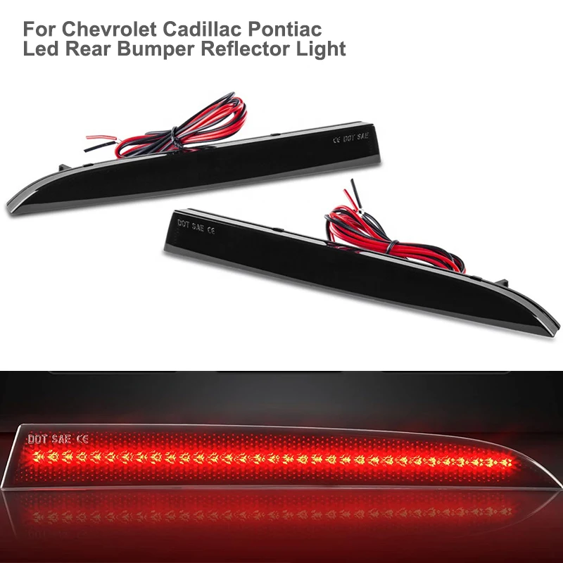 

2Pcs LED Rear Bumper Reflector Lights Brake Lamps for Chevy Camaro Traverse Pontiac G8 Cadillac ATS Sedan ATS Coupe XT5