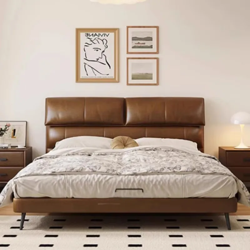 

Designer Bedroom Nordic Bed Frame King Size Master Aesthetic Modern Bed Frame Modular Luxury High End Cama Box Casal Furniture