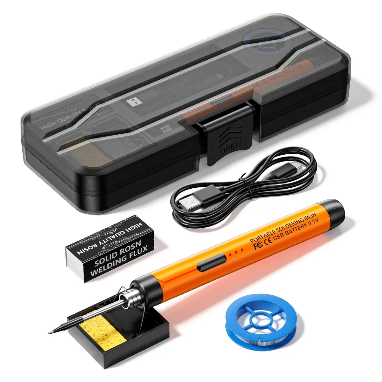 USB Wireless  Digital Electric Soldering Iron Kit  Cordless Adjustable Temperature 300-450℃ Smart Welding Solder Tool view 6