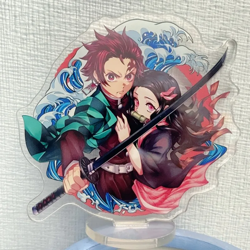 

Demon Slayer Acrylic Ornaments Kamado Nezuko Zenitsu Anime Action Figures Car Desk Decoration Models Children Toy Birthday Gifts