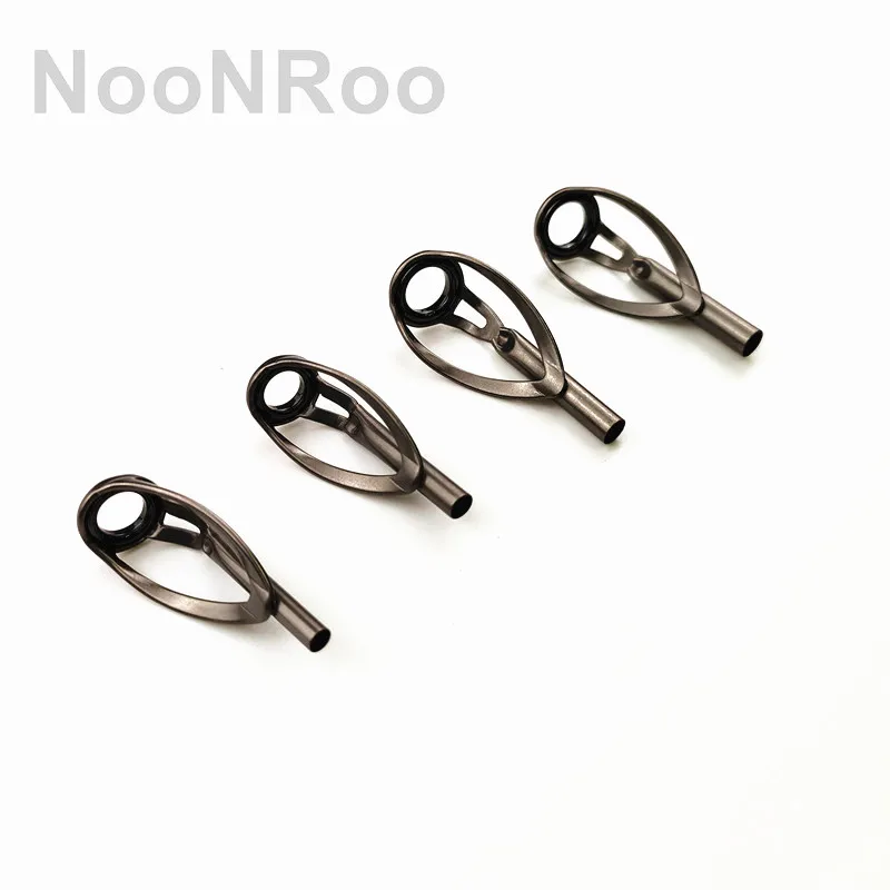 NooNRoo-Strong HG Tip Top, Heavy Duty, Saltwater Casting, Boat Guides with SIC Ring, Matte Gun, Smoke Color