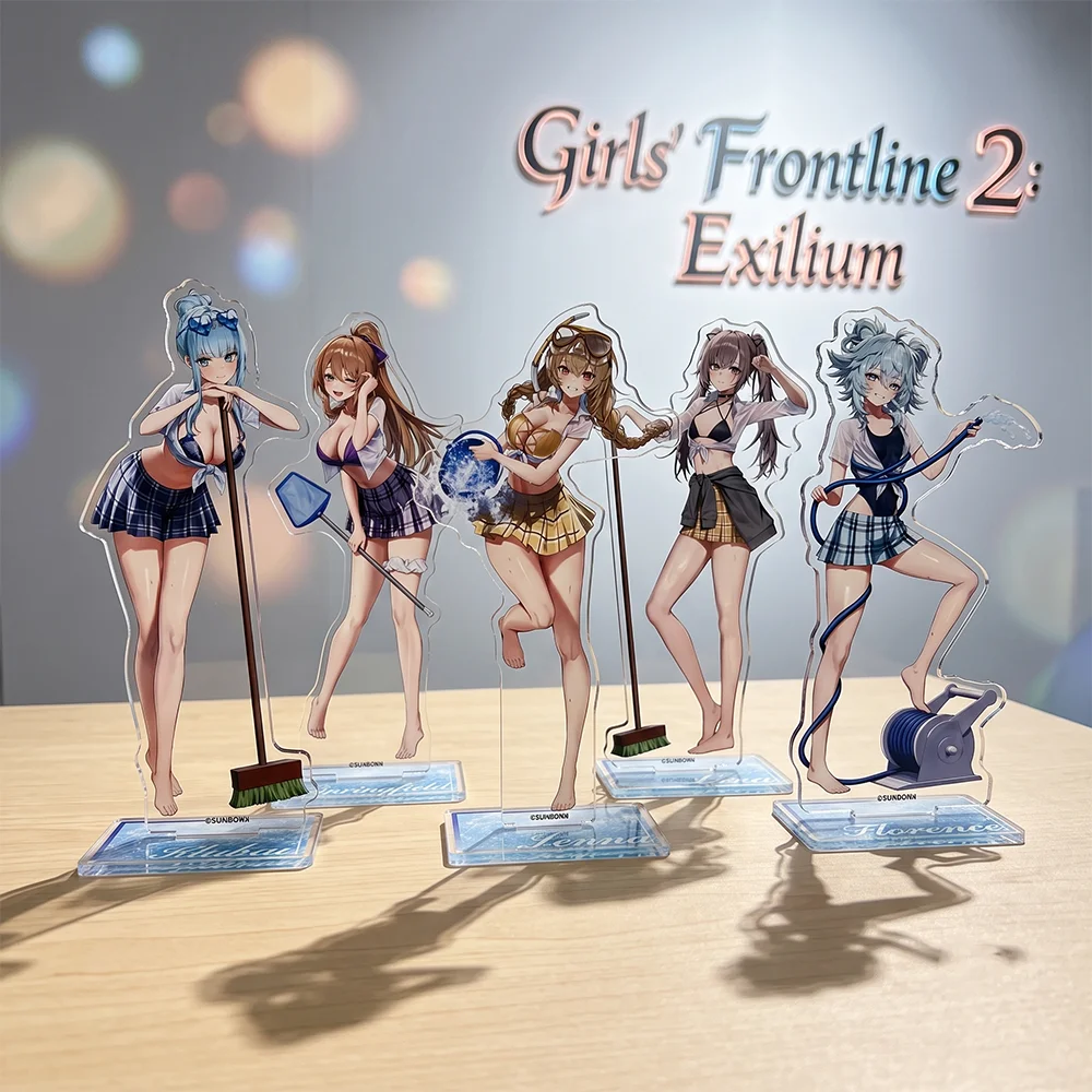 Game Girls' Frontline 2: Exilium Groza Vepley  15CM Double Sided Acrylic Stand Keychain 2026 New Anime Stand Desktop Decor