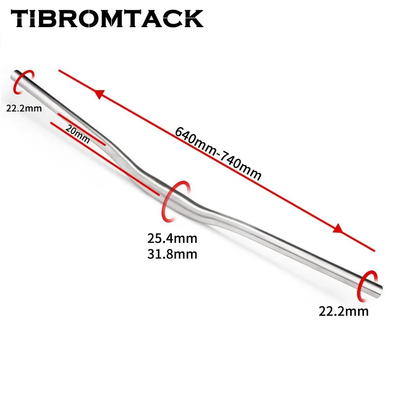 Titanium Bicycle Handlebar Road Bike Swallow Handlebar Mtb Handlebar 25.4mm/31.8mm Length Available Bicycle CNC Parts