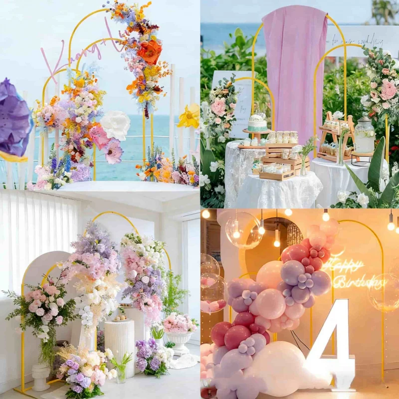 

Многоразмерная многоразовая подставка для свадебной арки из воздушных шаров, декор для вечеринок, арка-дорожка, подставка для цветов