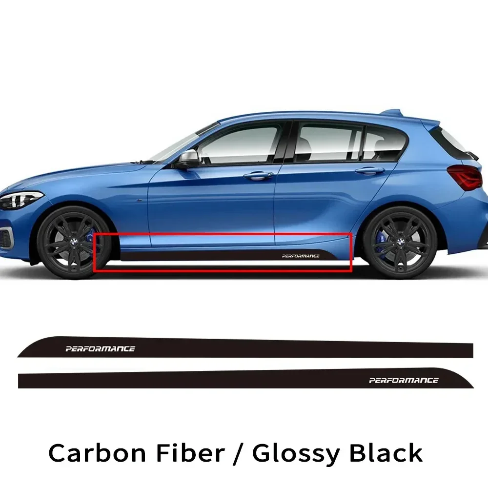 2個入り-サイドスカートストライプステッカー-mパフォーマンス-レーシング-diy-デカール-bmw-1シリーズ-f20-f21-f40-118i-128i-135i-mスポーツ-アクセサリー用