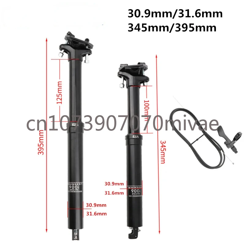 Wire Control 900i Lift Tube Mountain Bike 30.9/31.6mm Inner Cable 345/395/445 Hydraulic Telescopic Seat Post for MTB