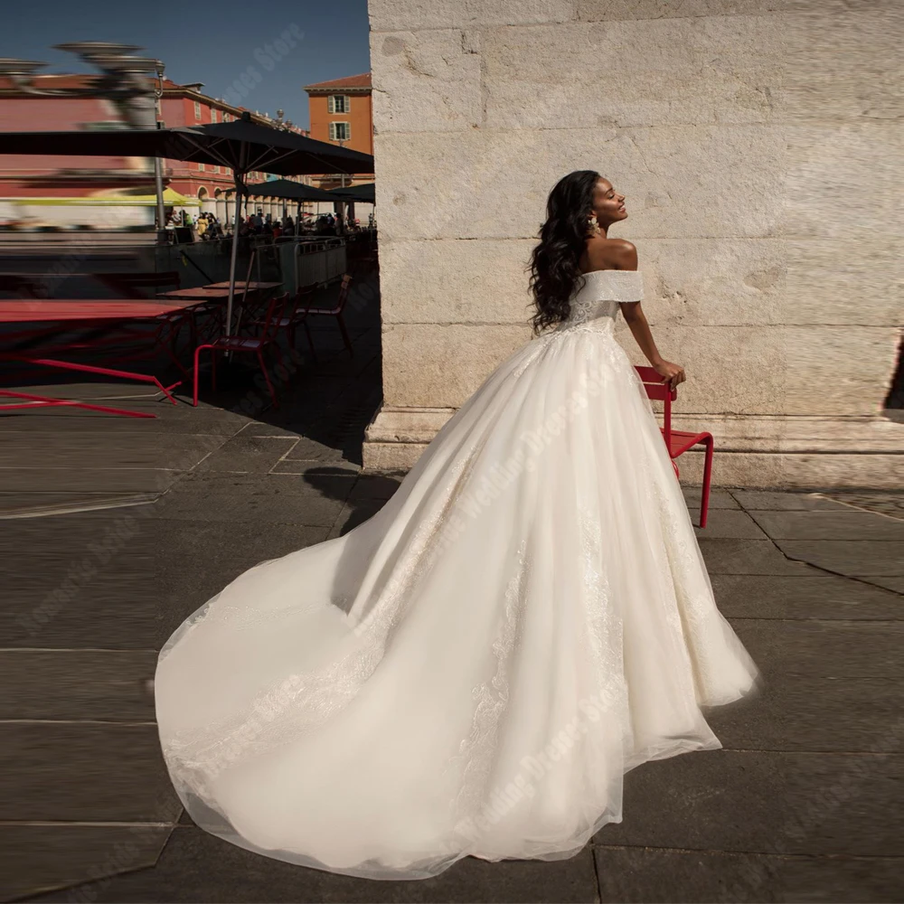 Vestidos De Novia elegantes con hombros descubiertos para mujer, Vestidos De princesa sin mangas con cuello en V, vestido De baile De playa, línea A, Sexy