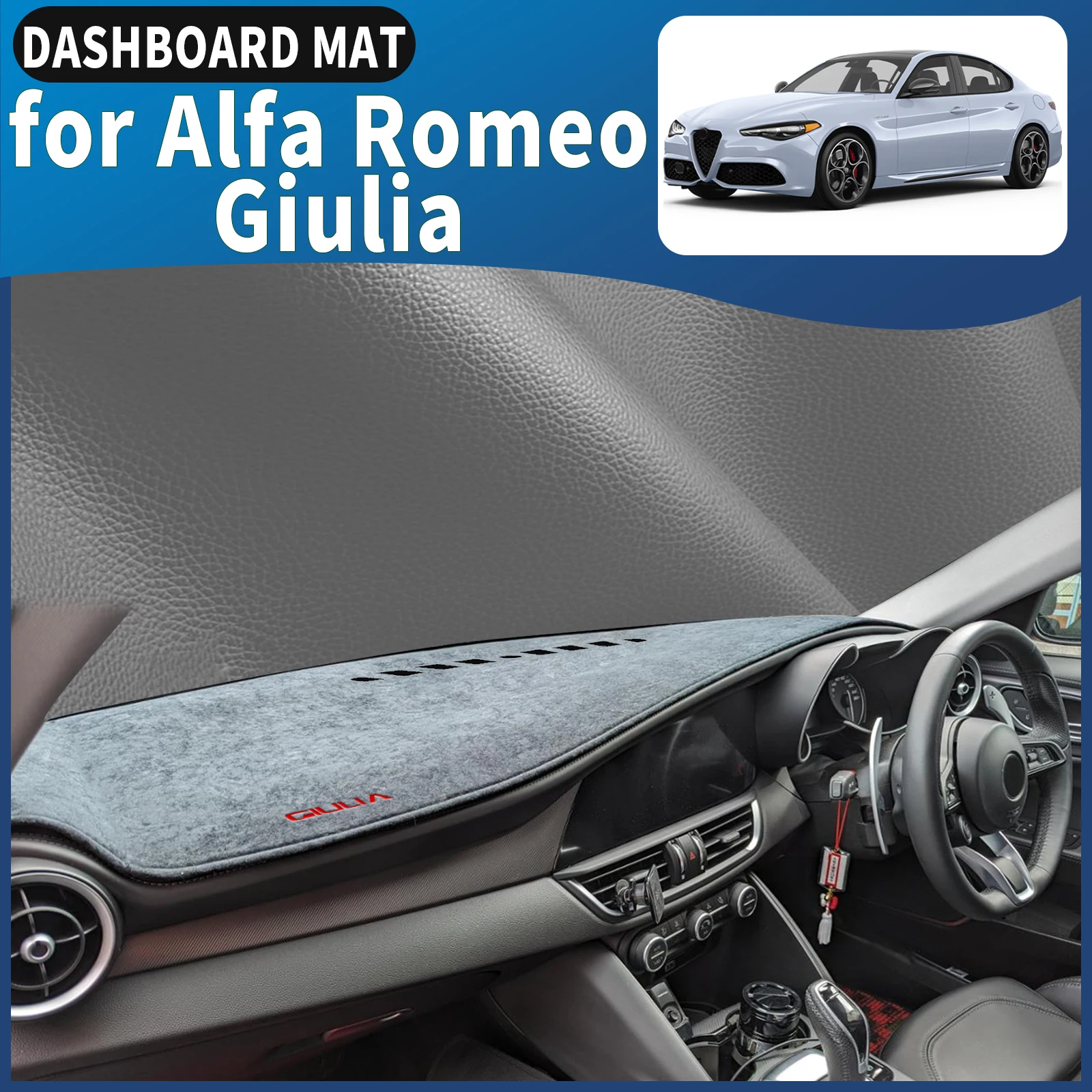 

fit for Alfa Romeo Giulia 952 2017 2018 2019-2022 Dashmat Dashboard Cover Pad DashMat Sunshade Car Accessories Protective Carpet