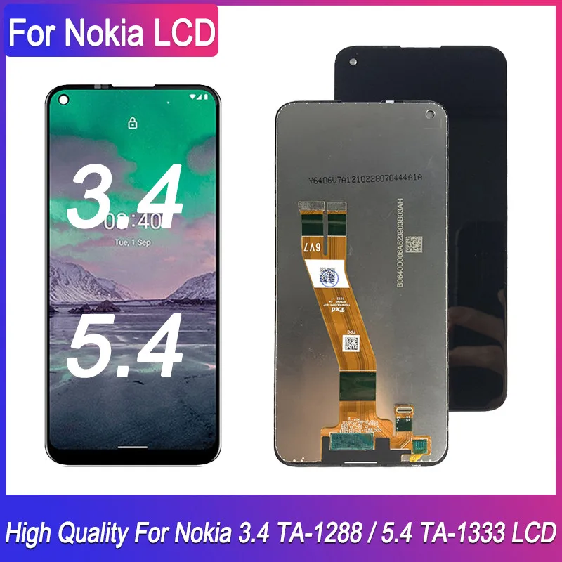 Original For Nokia 3.4 5.4 LCD Display for Nokia TA-1288 TA-1285 TA-1283 LCD Assembly Touch Screen Digitizer TA-1333 TA-1340