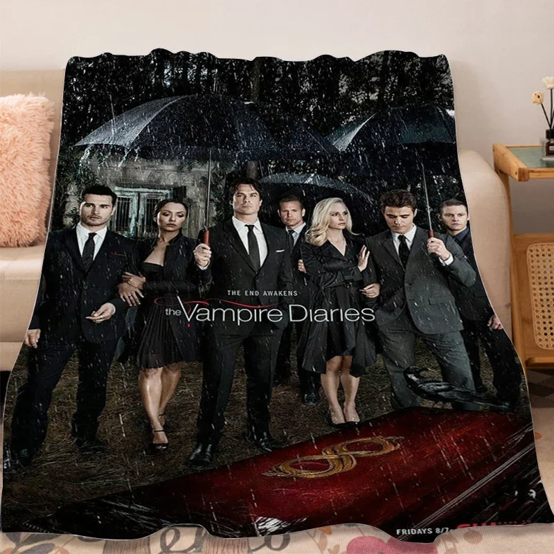 Fleece Blanket Sofa Winter Warm The B-Vampire B-Diaries Fluffy Soft Blankets Microfiber Bedding King Size Bed Camping Nap Throws