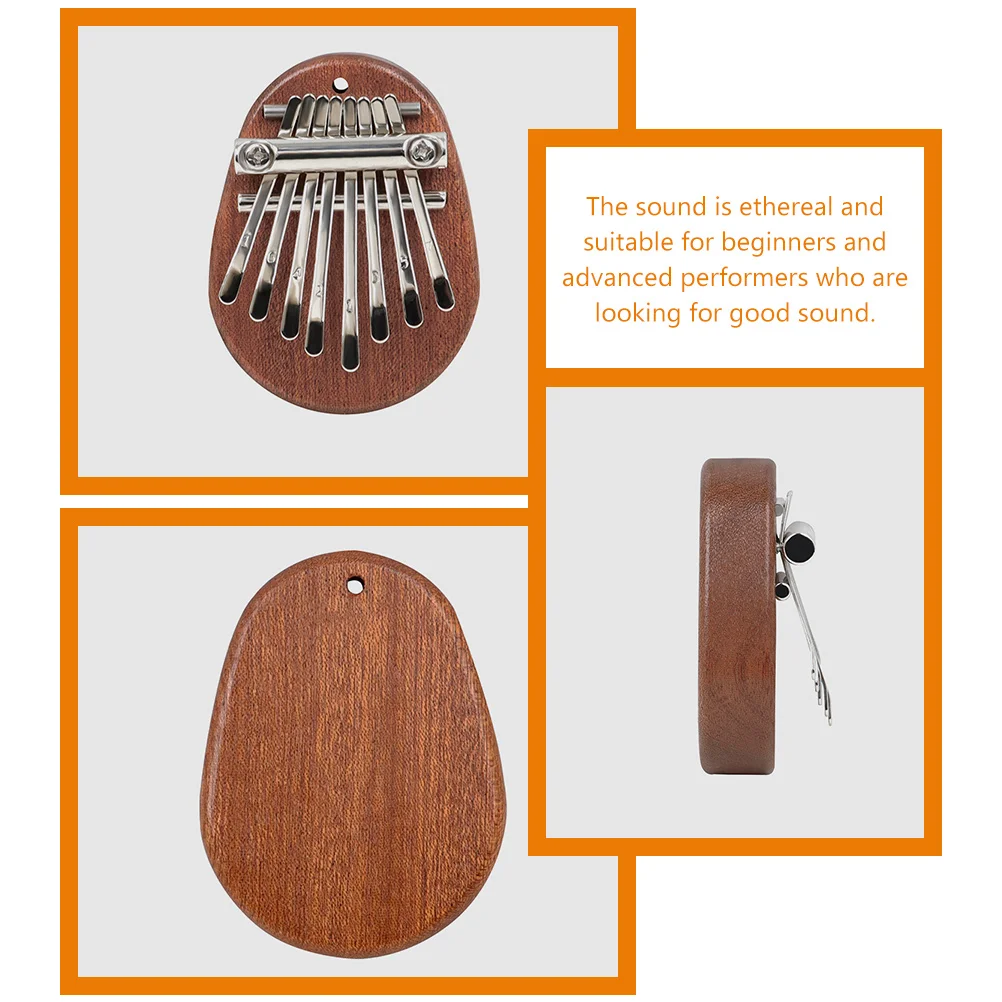 

Thumb Piano Necklace Warm Sound Finger Instrument Kalimba Jewelry Mini Christmas African Metal Rich