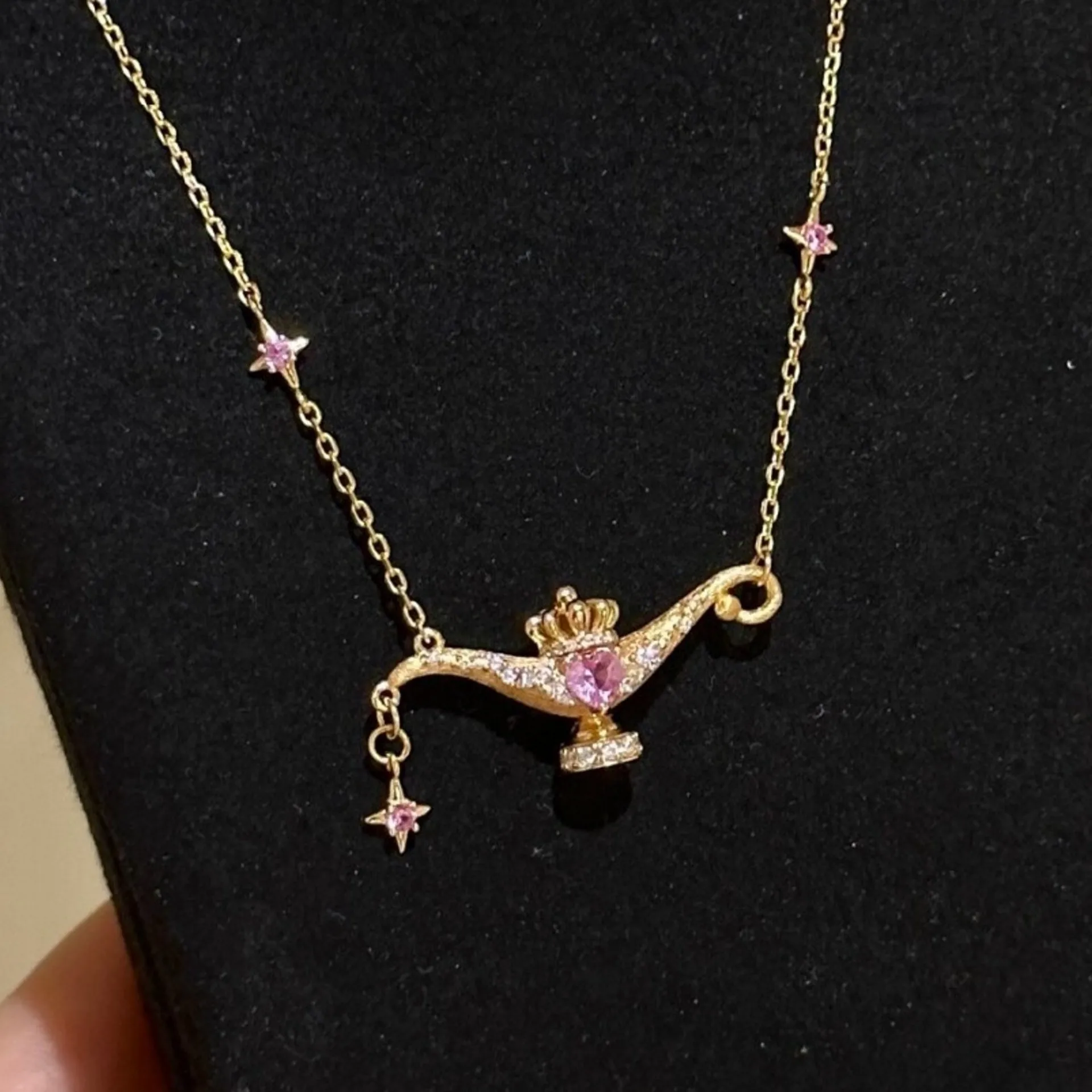 BOCAI NEW S925 Silver Brushed Fashionable Personality Aladdin Magic Lamp Shape Pendant Women's Style
