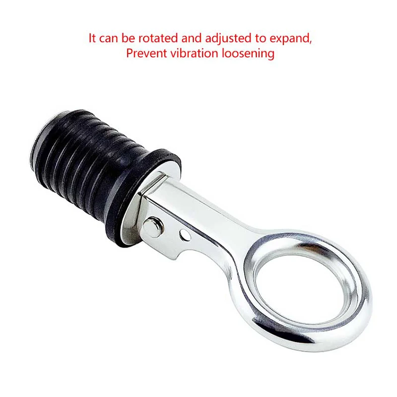 ●25MM Marine Drain Plug Adjustable Snap Tight Stainless Steel Rubber Drain Plugs Speed Boat Kayak Motorboat Hardware Accessory view 5