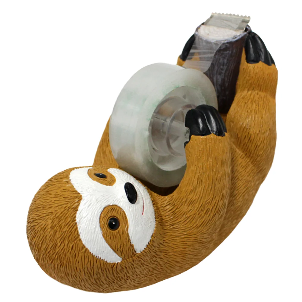 Sloth Tape Office Supplies Small Dispenser Cartoon Desk Ornaments Desktop Resin Cutting Tools Cute Holders