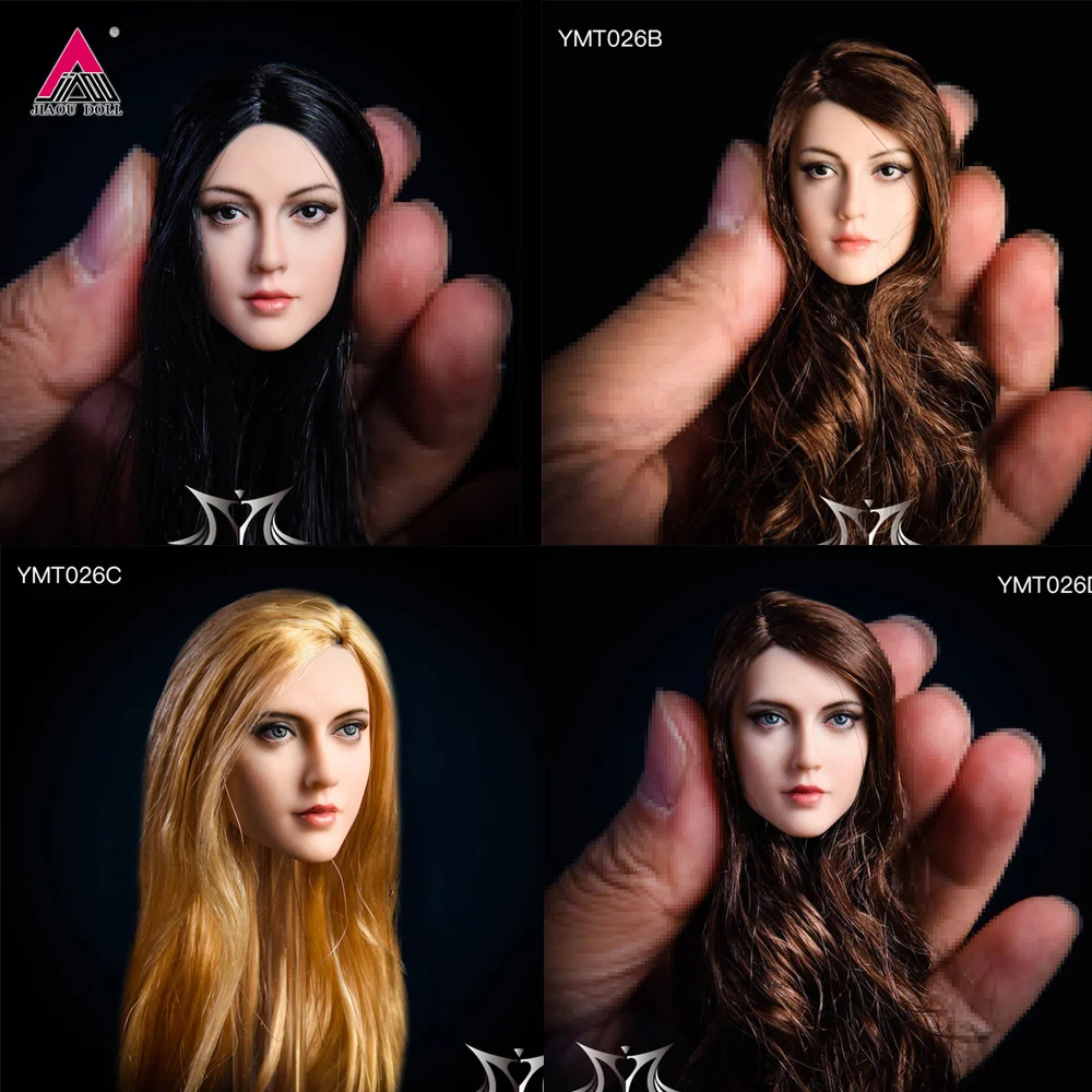 

YMTOYS YMT026 1/6 Anna Head Sculpt Hair Transplant Carving Model Fit 12'' Wheat Skin Female Soldier Action Figure Body Dolls