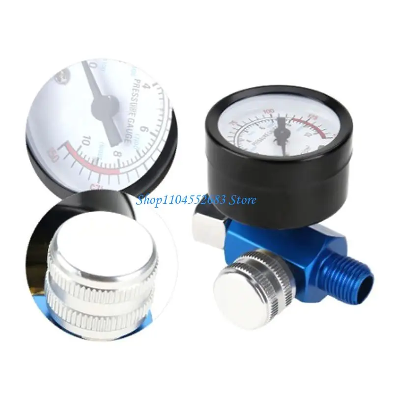 Y6GD Industrial Grade Air Pressure Regulator, 1/4" Air Paint Pressure Gauge with Air Compressor Control for Valve