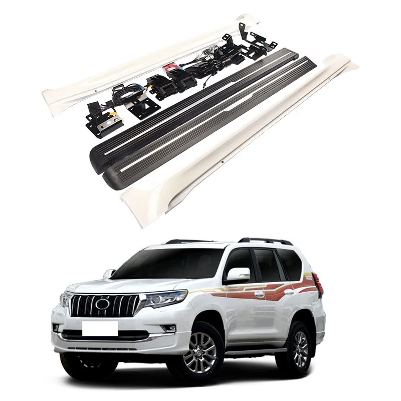 

EXTERIOR ACCESSORIES Aluminum Electric step with body skirt sill Running board POWER step for toyotas PRADO 2010 2017