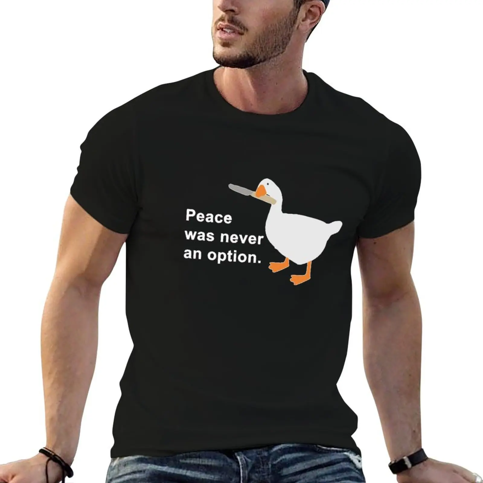 Funny Goose peace Active T-Shirt rapper graphic tees man t shirt mens champion t shirts