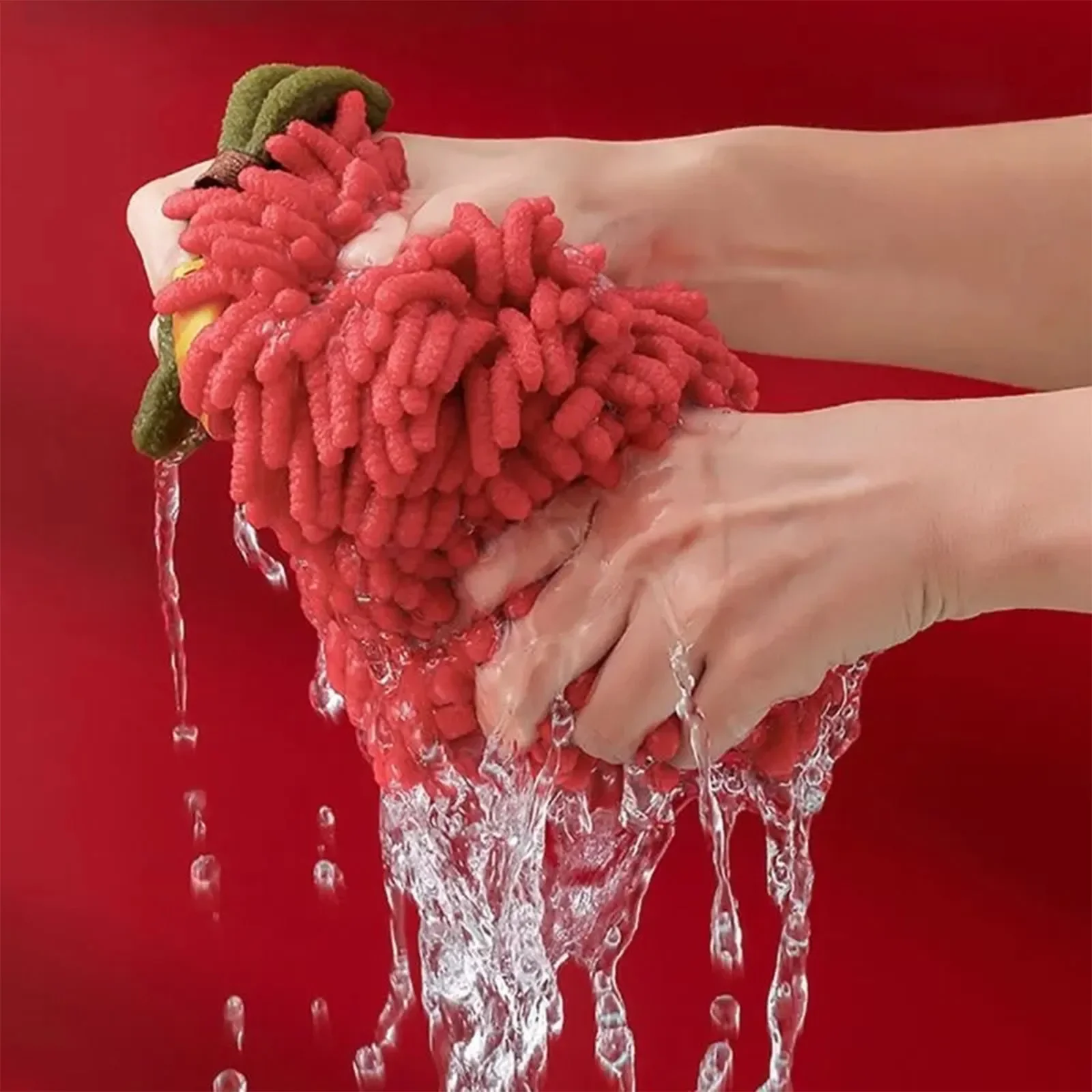 Bold hanging hand towel, super absorbent, lint-free, kitchen use only, cute pink rich hand towel.