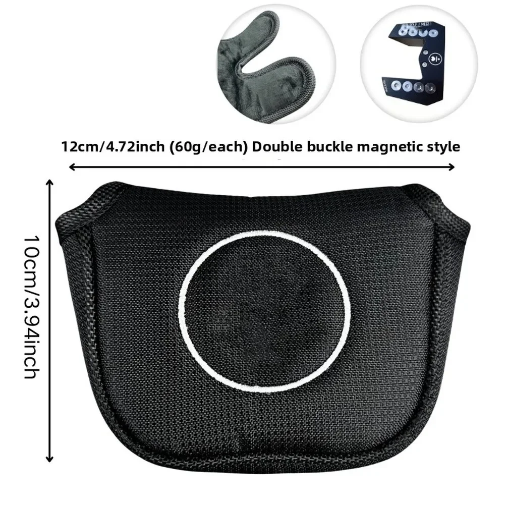 For Travel Black Putter Headcover Travel Friendly Golf Headcover Golf Putter Cover Magnetic Attachment Compact And Portable