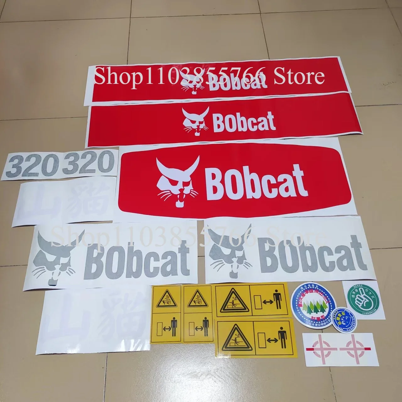 For Bobcat Full Car Label Sticker 320 323 324 325 331 334 335 337