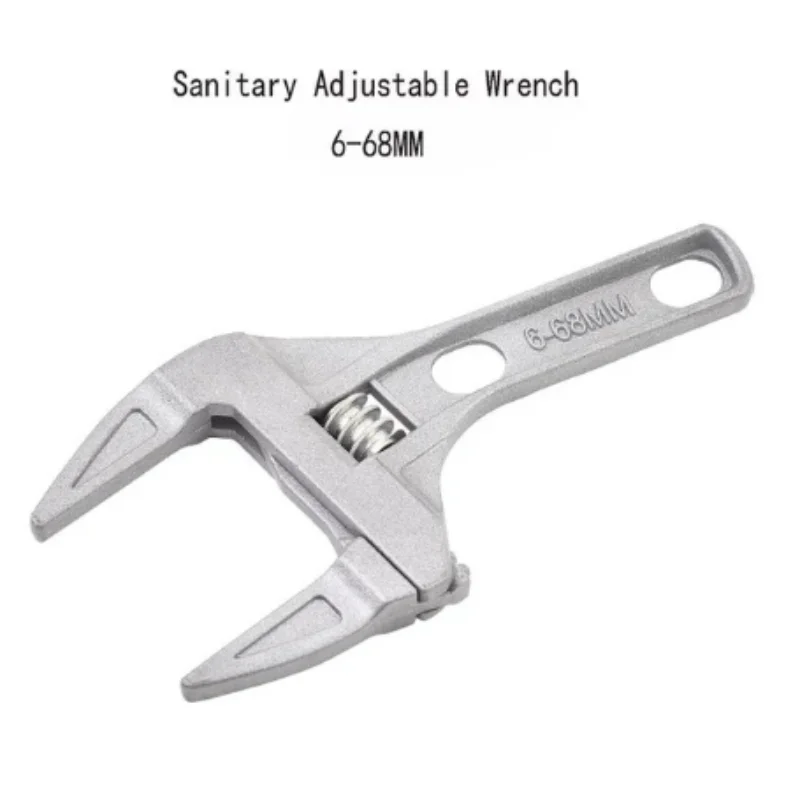 6-68mm Universal Repair Set Bathroom Hand Tools Large Opening Pipe Wrench Nut Key Adjustable Spanner Bathroom Repair Tool