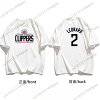 2025 Summer American Basketball Kawhi Leonard No. 2 Cotton T-Shirt Clippers Short Sleeve Crew Neck Men's and Women's Same