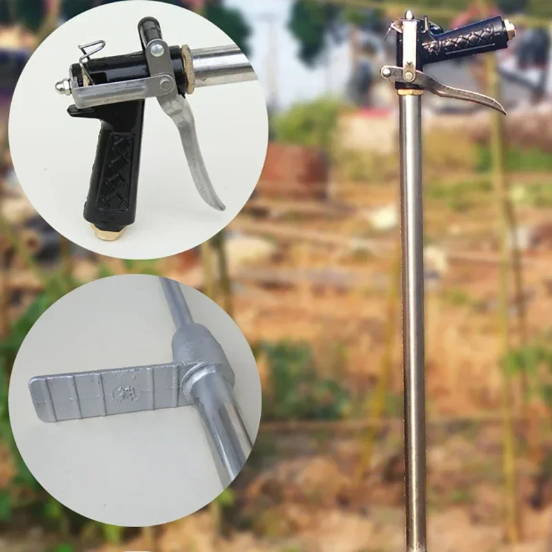 

New Stainless Steel Liquid High Pressure Farm Implement Fruit Tree Fertilization Gun Agricultural Fertilizer Injection Gun