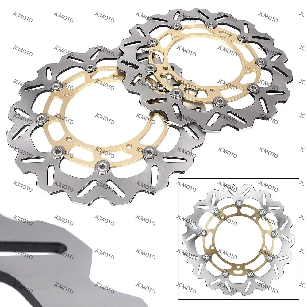 

1 пара для Yamaha YZF R6 2005-2015, плавающий золотой, черный адаптер ротора переднего и заднего тормозного диска мотоцикла