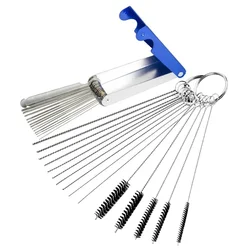Carburador jato de sujeira de carbono remover agulhas de limpeza escovas ferramentas mais limpas para automóvel motocicleta atv soldador carb motosserra