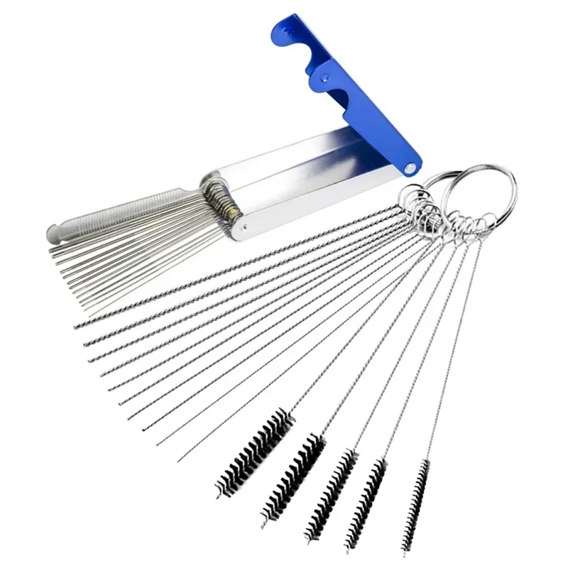 Carburetor Carbon Dirt Jet Remove Cleaning Needles Brushes Cleaner Tools for Automobile Motorcycle ATV Welder Carb Chainsaw