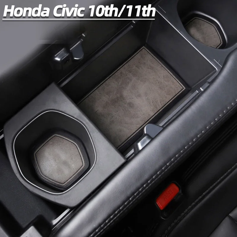 

16pcs For Honda Civic 10th/11th Anti-dirty Anti-scratch Leather Mat Storage Mat Anti-slip Armrest Box Cup Pad Car Accessories