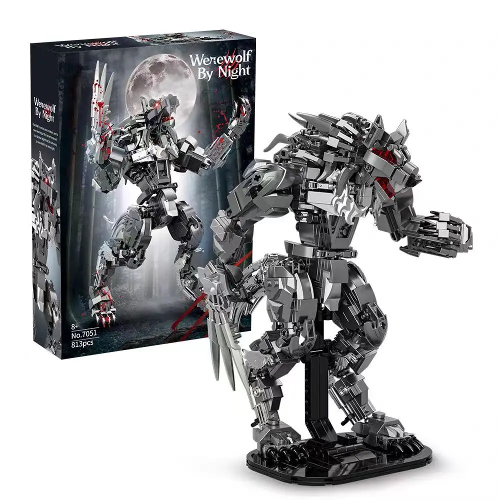 

813PCS Creative Werewolf By Night Building Blocks Wolfman MOC Construction Bricks Toys Desk Figures Gift For Children Kids