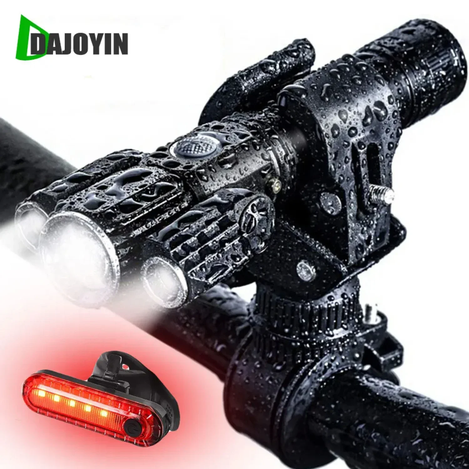 Portable Bicycle Flashlight 6000Lm 18650 USB Bike Front Lights IPX5 Waterproof With Bracket Cycling Light 4  Bike Headlight