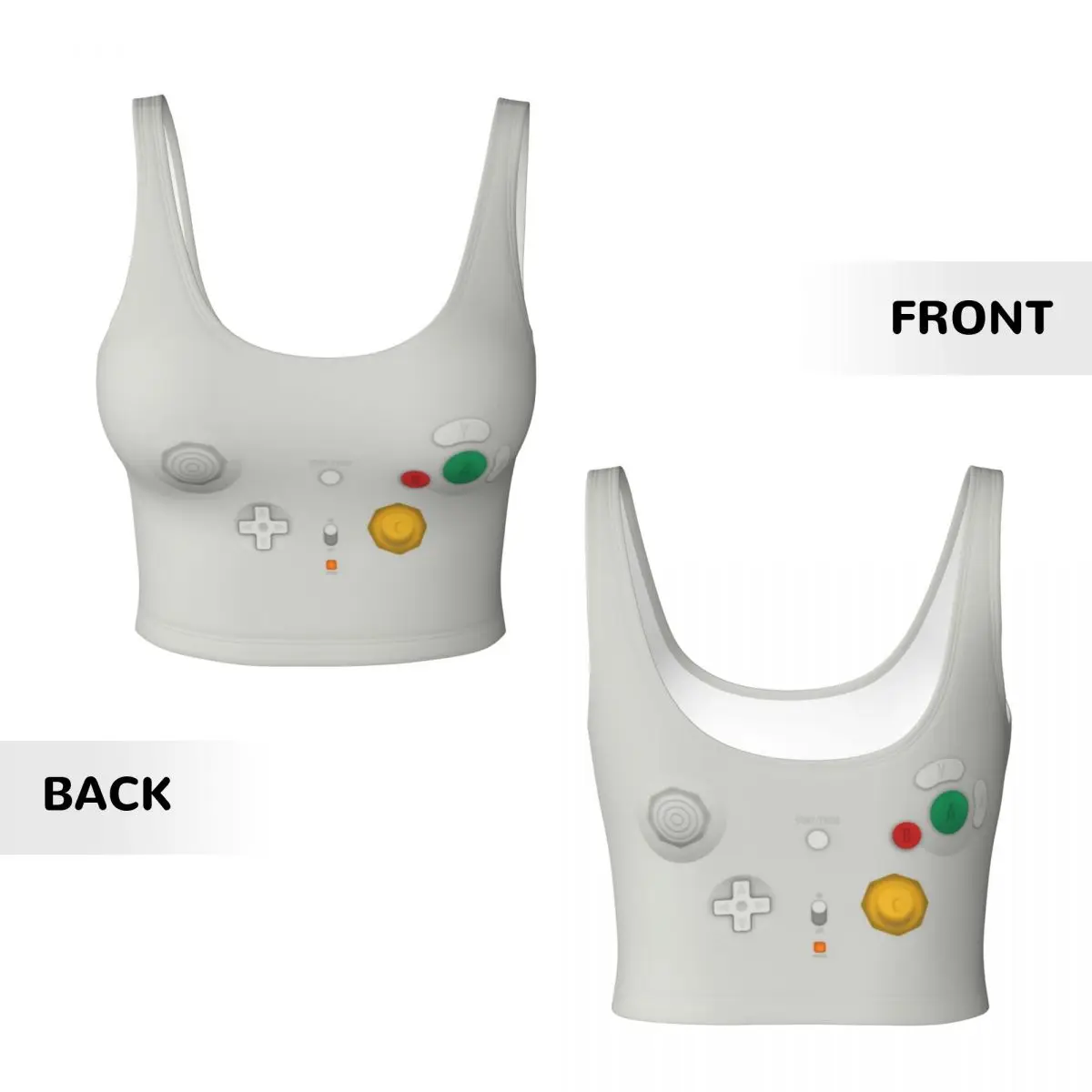 Custom Wireless Box Console Design Gamer Gaming Controller Sports Bra for Electronic Pattern High Impact Workout Yoga Crop Top