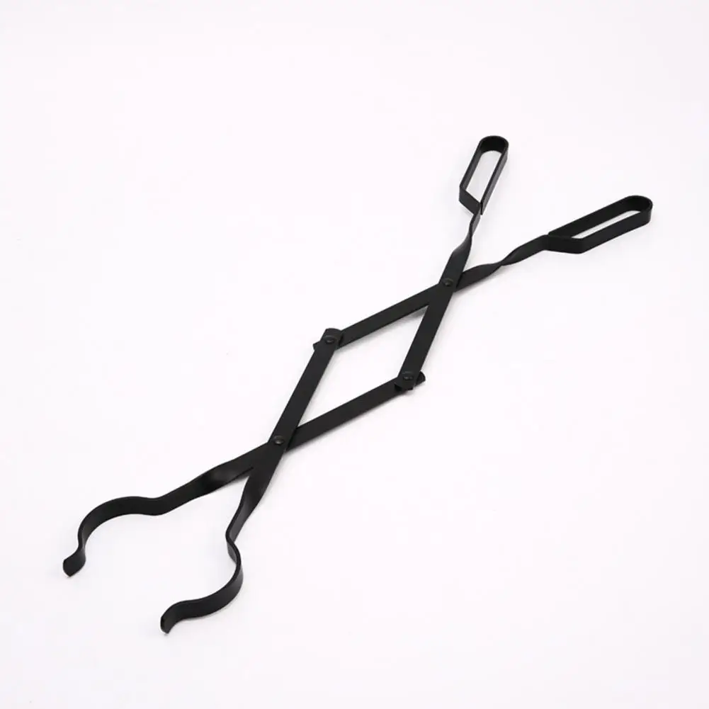 Log Claw 26 Inch Heavy Duty Fireplace Tongs Cast Iron Log Grabber Tweezers Long Handle Firewood Claw for Indoor Outdoor Use