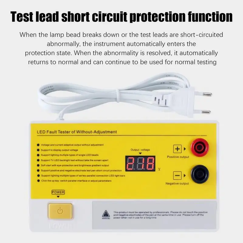 Probador LED de tira de lámpara, herramienta de prueba de fuente de luz, probador LED para todas las cuentas LED, reparación de detección de placa de TV y todos los LED