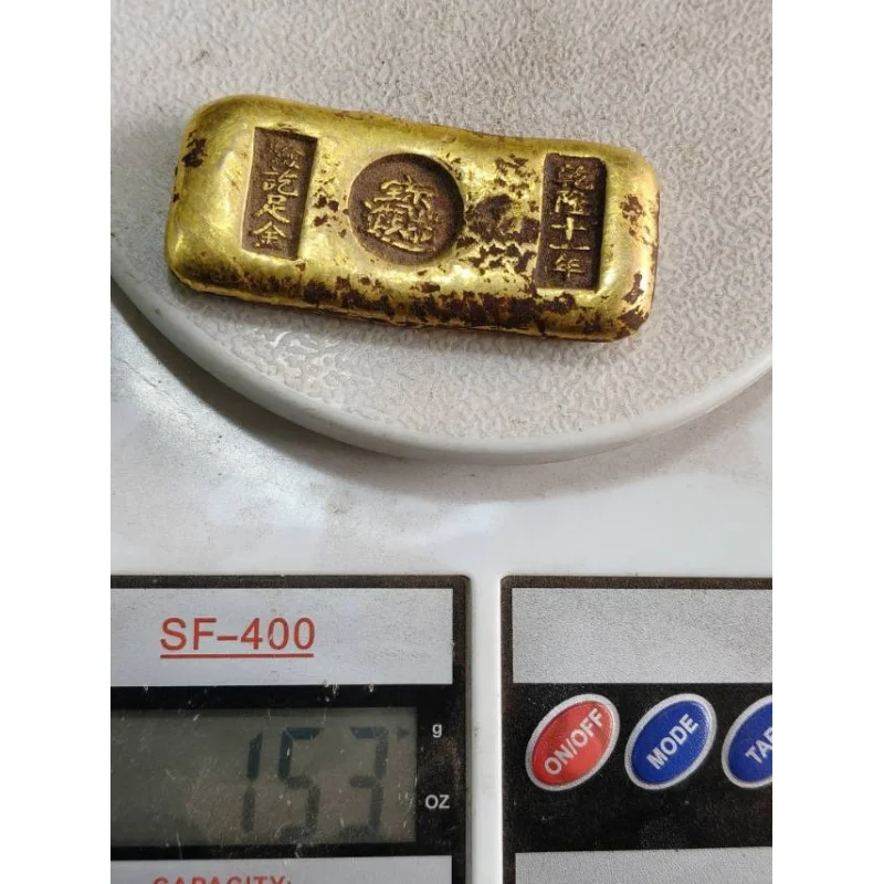 

Crafts Gold Ingot Gold Bar Gold Nugget Brass Material Non-Gold J79