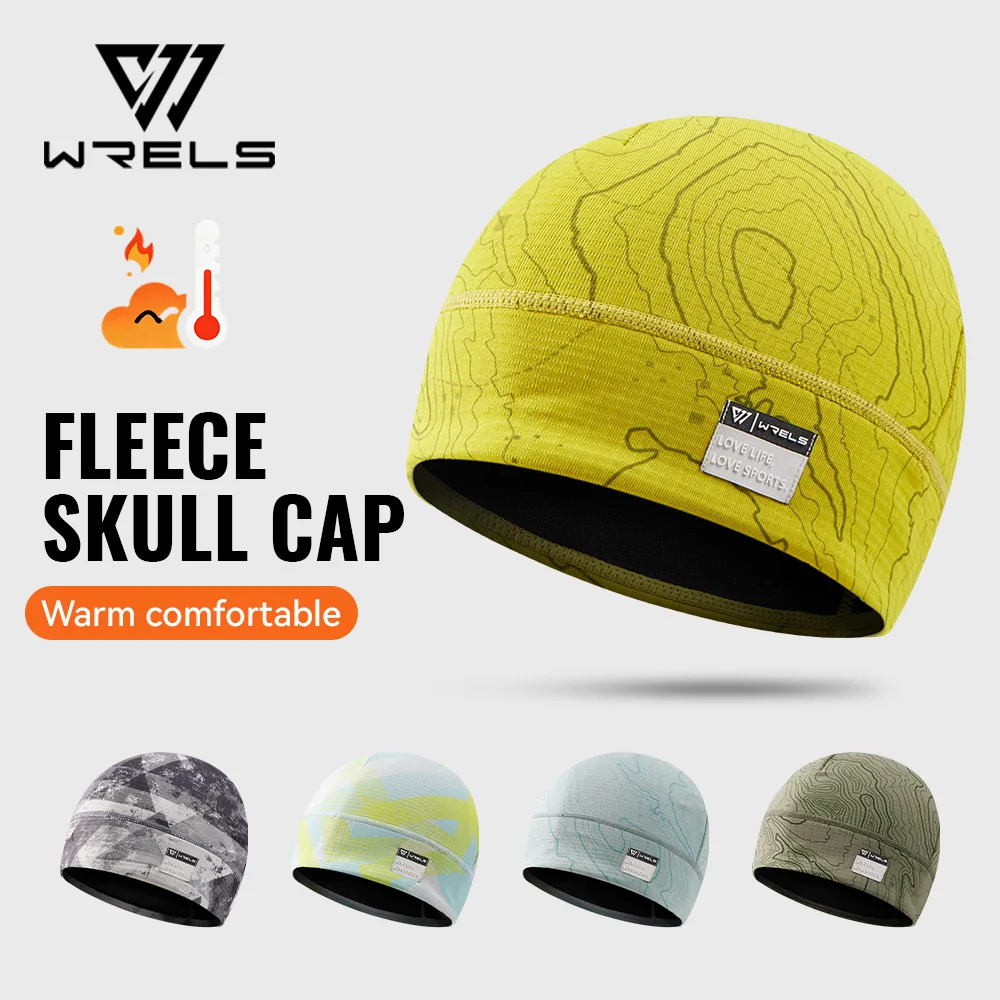WRELS – casquette de montre en polaire, bonnet d'hiver avec tête de mort, chaud, épais, coupe-vent, léger pour la course, le ski, le cyclisme, les sports