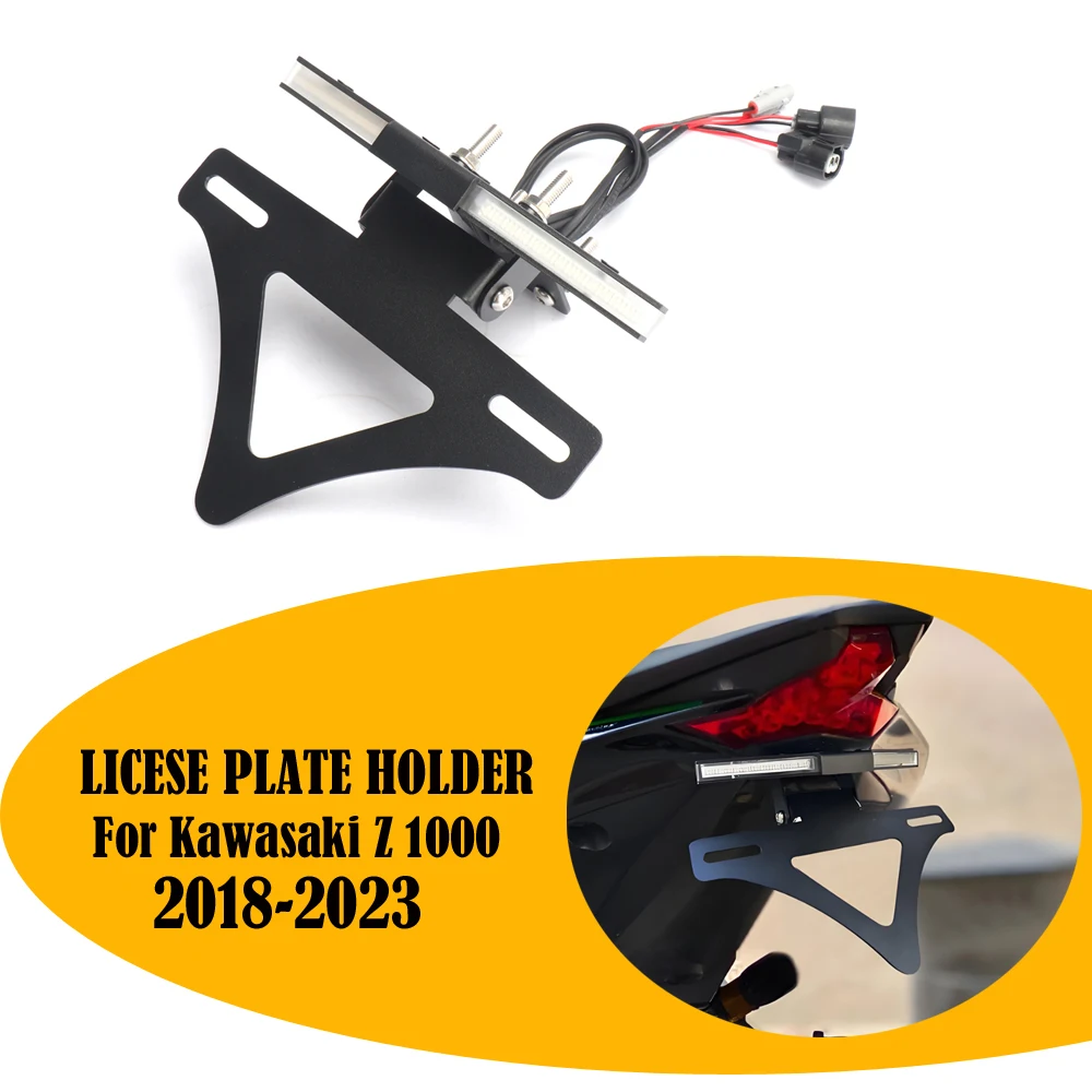 

Motorcycle LED Tail Stop Light Integrated Turn Signals Brake License Plate Bracket For Kawasaki Z1000 Z1000 2018-2023