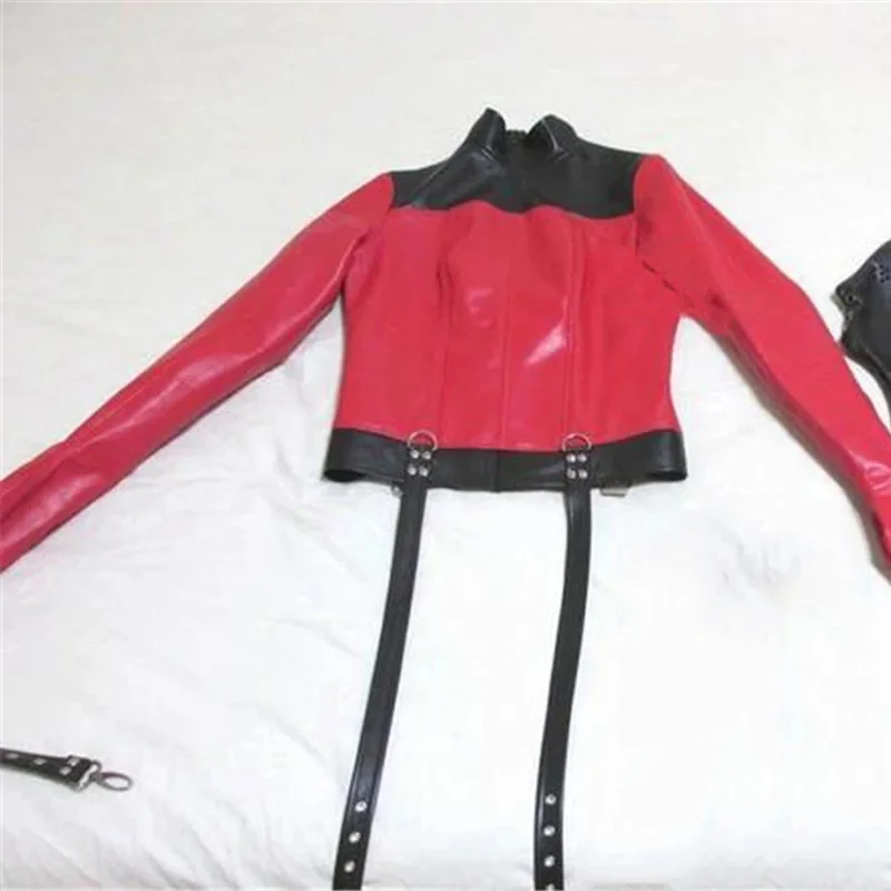 Soft PU Leather Adjustable Binder BDSM Bondage Harness Straitjacket Slave Lockable Coat Cosplay Adult Games Sex Toy for Women