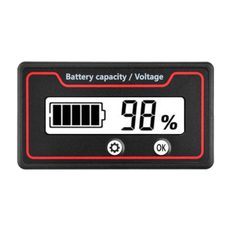 12V 24V 36V 48V 60V 72V 84V แบตเตอรี่แบตเตอรี่ความจุตัวบ่งชี้แรงดันไฟฟ้าแบตเตอรี่เครื่องวัดแบตเตอรี่ลิเธียมตัวชี้วัด Dropship