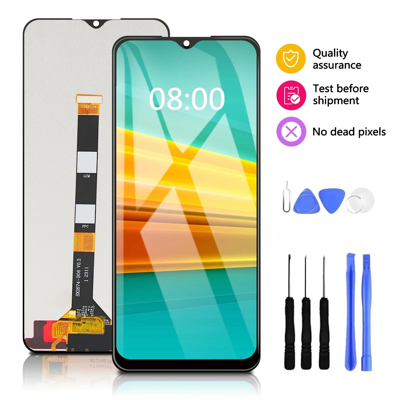 

ЖК-дисплей 6,74 дюйма для Oppo Realme C51 RMX3830, фото дисплей для Realme C53 RMX3760, замена