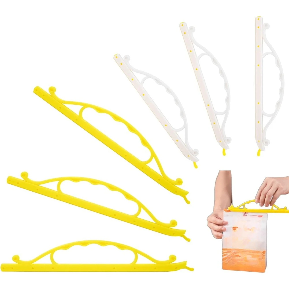 

6 snack bag clips, durable bag sealers, handle-equipped sealed snack bag holders, suitable for food storage bags