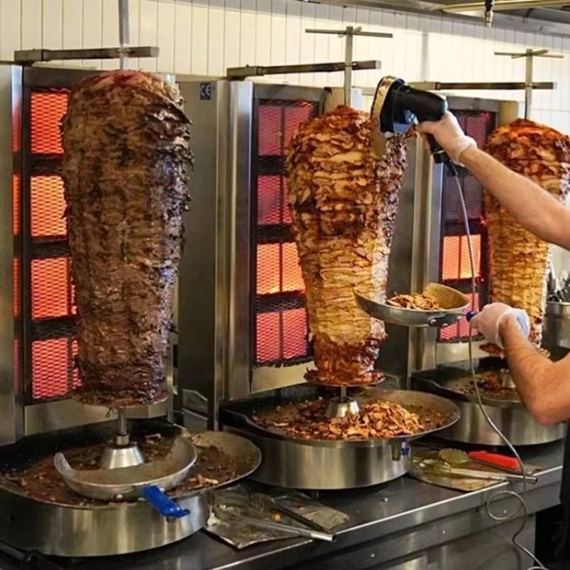 

1.2M Shawarma Roast Chicken Kebab Manufacturer Gas LPG Desktop Commercial Automatic Kebab Cutting Machine