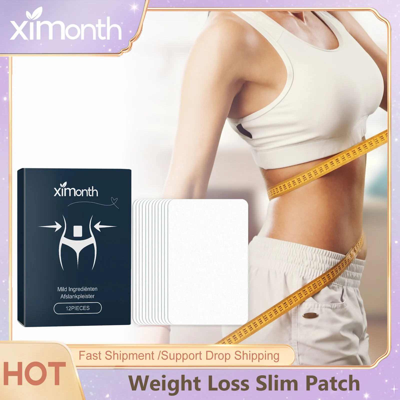 

Weight Loss Slim Patch Fat Burning Natural Herbs Belly Waist Slimming Abdomen Anti Cellulite Navel Sticker Body Shaping Patch