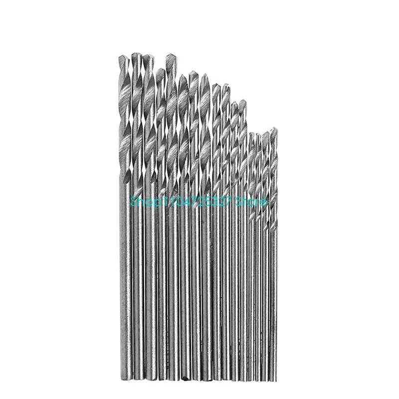 D8KF 16Pcs HSS White Steel Twist Drill Bit Set 0.8-1.5mm For Electric Grinding Drills