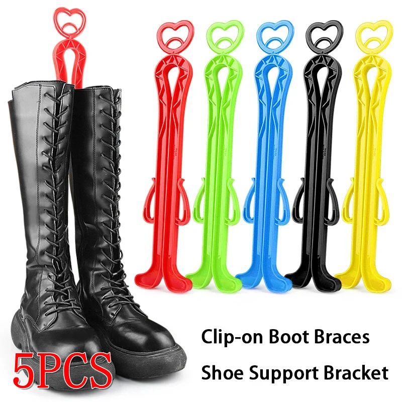 Support de botte moyen-haut, 1/2/5 pièces, Support de botte en plastique, chaussure fixe à clipser, bottes debout verticales