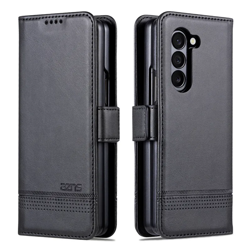 

Leather Phone Case For Samsung Galaxy Z Fold 3 4 5 5G Fold3 Fold4 Fold5 Wallet Card Slot Cover Protective Shell